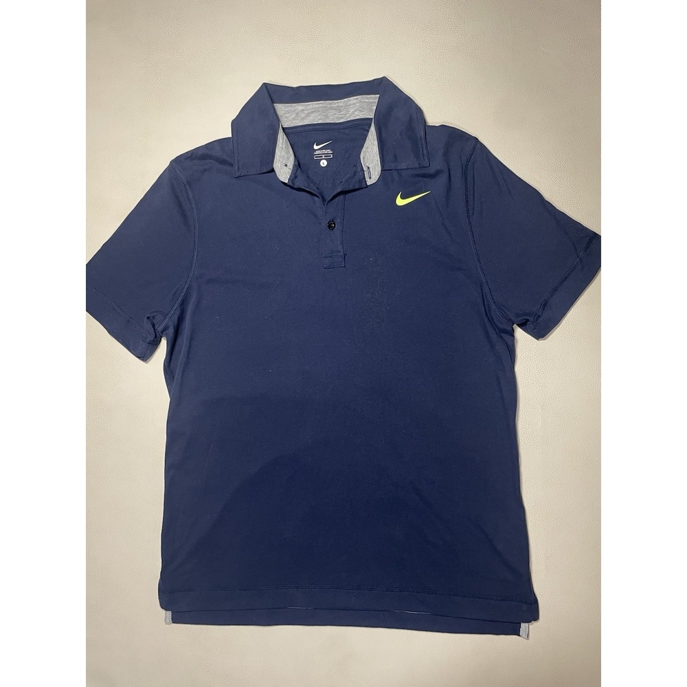 Nike Men's‎ Blue Polo Shirt with Logo Size L
